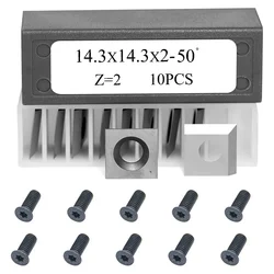 Carbide Blades 14.3mm Carbide Cutter Insert 25-499 For 25-130h,20-600h, 25-131h 40700H-CT 10pcs Blades CNC Tool Parts