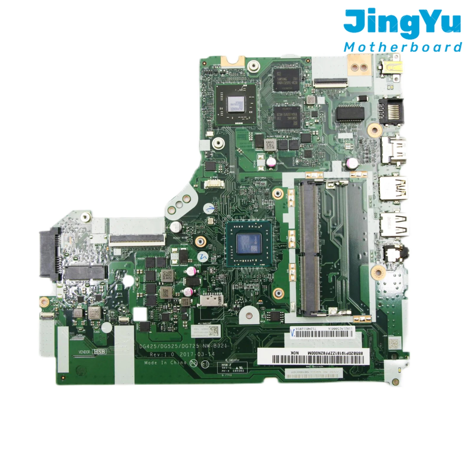 For Lenovo Ideapad 320-14AST Laptop Motherboard NM-B321 Mainboard A9 9425 CPU M350 2G GPU DDR4