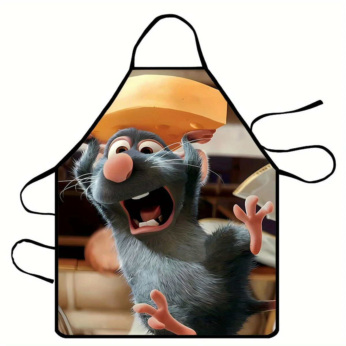 

1 Piece of Disney's Ratatouille Remy Apron, Perfect for Crafting, Baking, Painting, Kitchen and Household Cleaning, Chef Waiter Cafe Barbecue Restaurant Apron, Kitchen Supplies