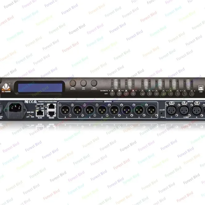 Audio Processor 4 8 16-way Conference Hall Power Amplifier Feedback Professional Digital Pre-Effects