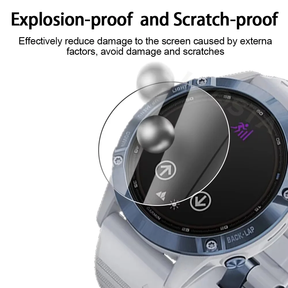 3Pcs 9H Premium Tempered Glass For Garmin Fenix 8 8X 43 47 51mm Smartwatch Screen Protector Film Cover Accessories Fenix 7 7S 7X