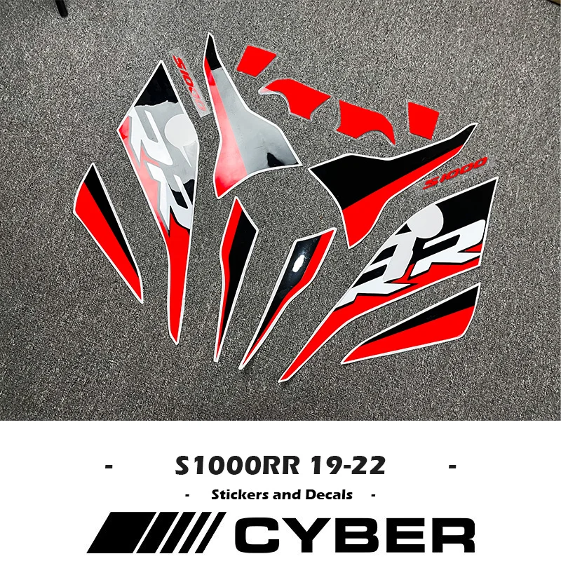 New Motorcycle Fairing Shell Sticker Red and Black Combination 2019 2020 2021 2022 For BMW S1000RR 19-22 Decal Sticker