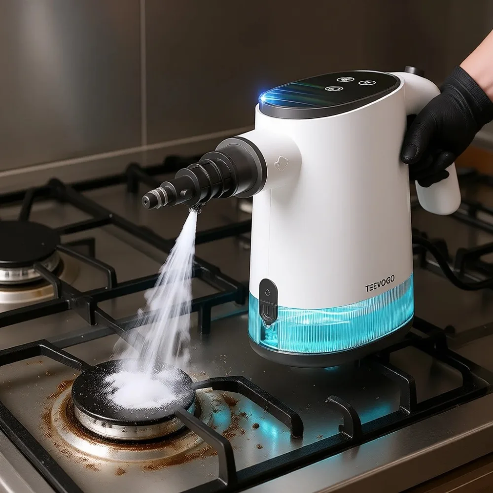Fast Heating Handheld Steamer Large Tank Adjustable Steam Portable for Home Kitchen Car Bathroom Tile Furniture