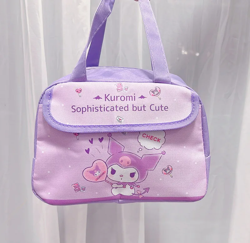 Sanrio Cinnamoroll Mymelody Kuromi Cartoon Oxford Cloth Lunch Bag a tenuta stagna Cooler Insulated Lunch Tote Bag Picnic Storage Bags