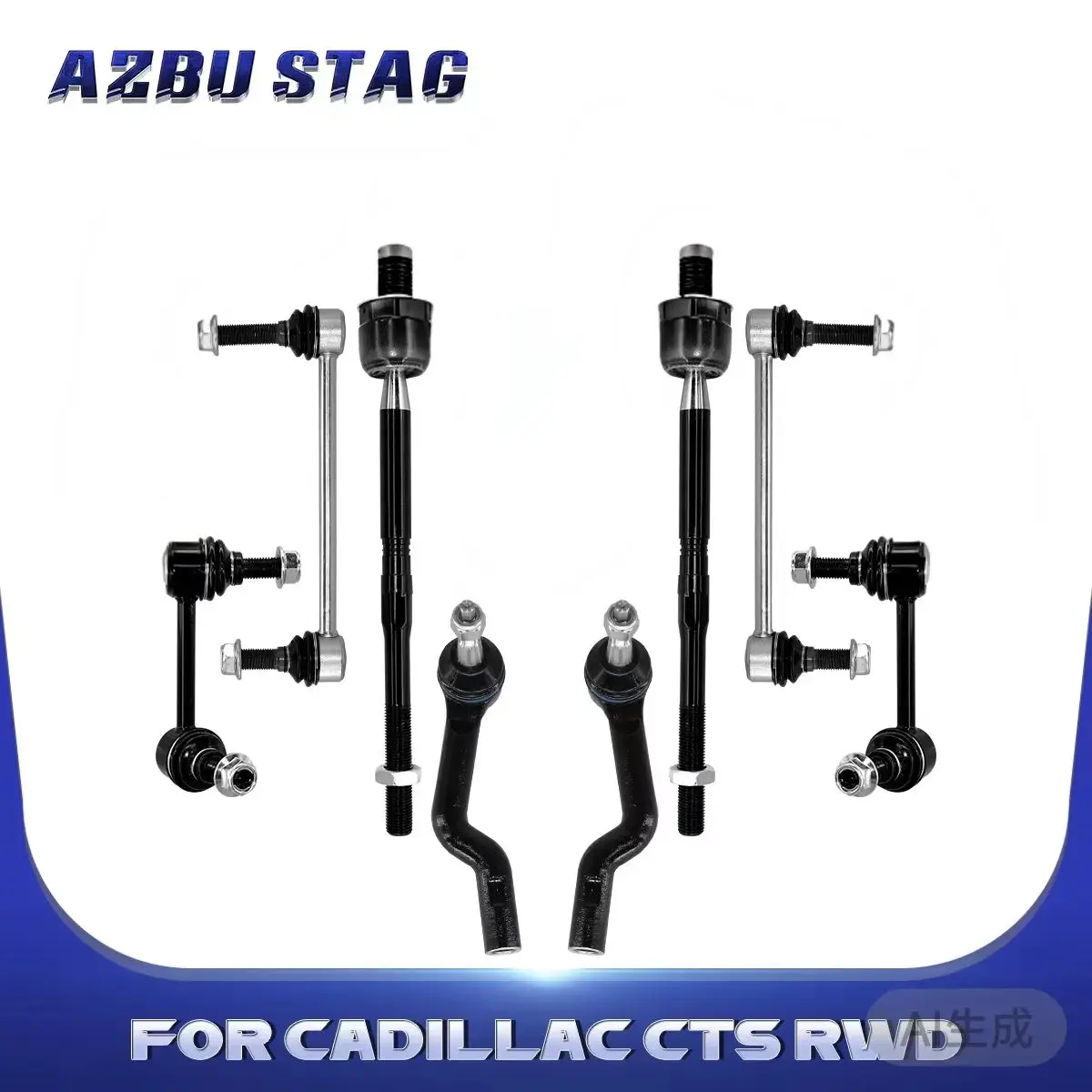 

AzbuStag 8Pcs Front Upper Control Arm Tie Rod Link Suspension Kits for Cadillac CTS 2008 2009 2010 2011 2012 2013 2014 15219468