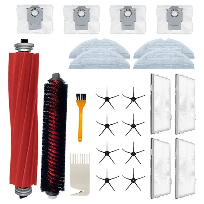 

ABMS-For Roborock S7 Maxv Ultra / S7 Pro Ultra Robot Vacuum Cleaner Main Side Brush Hepa Filter Mop Cloth Dust Bags Parts