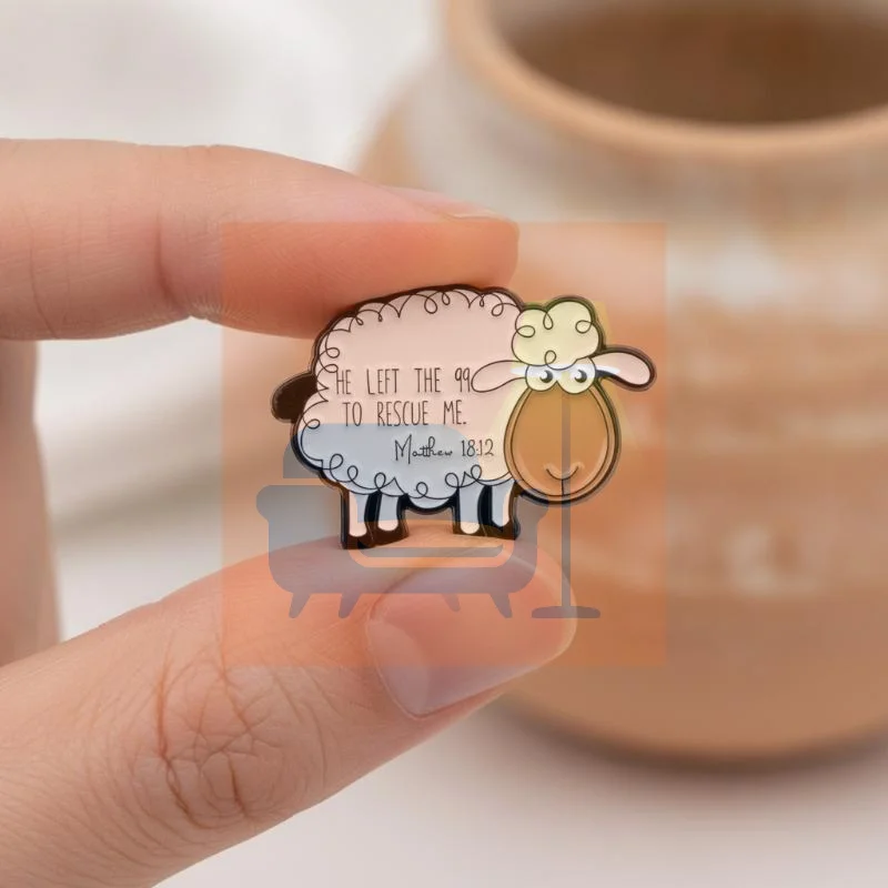 Broche Mignonne Mouton en Émail, Épingles Amusantes Dessin Animé, Broches Mouton d'Amitié, Badge de Revers pour Vêtements, Bijoux, Cadeau pour Amis