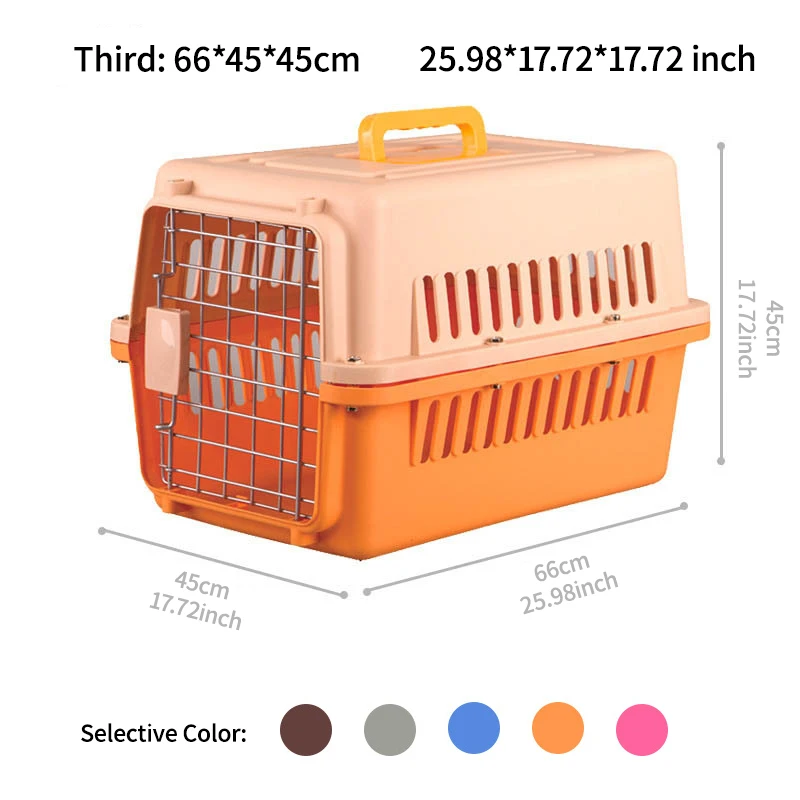 High Quality Custom Transport Box Portable Pet Cage Cat Dog Plastic House Travel Pet Cages Airline Shipping Approved