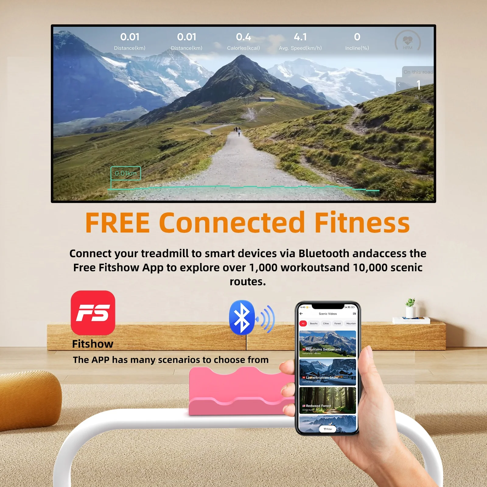 Mini Under Desk Foldable LED Screen Home Electric Treadmill with Walking Pad Portable Treadmills  Pink Color  for Home Gym Use