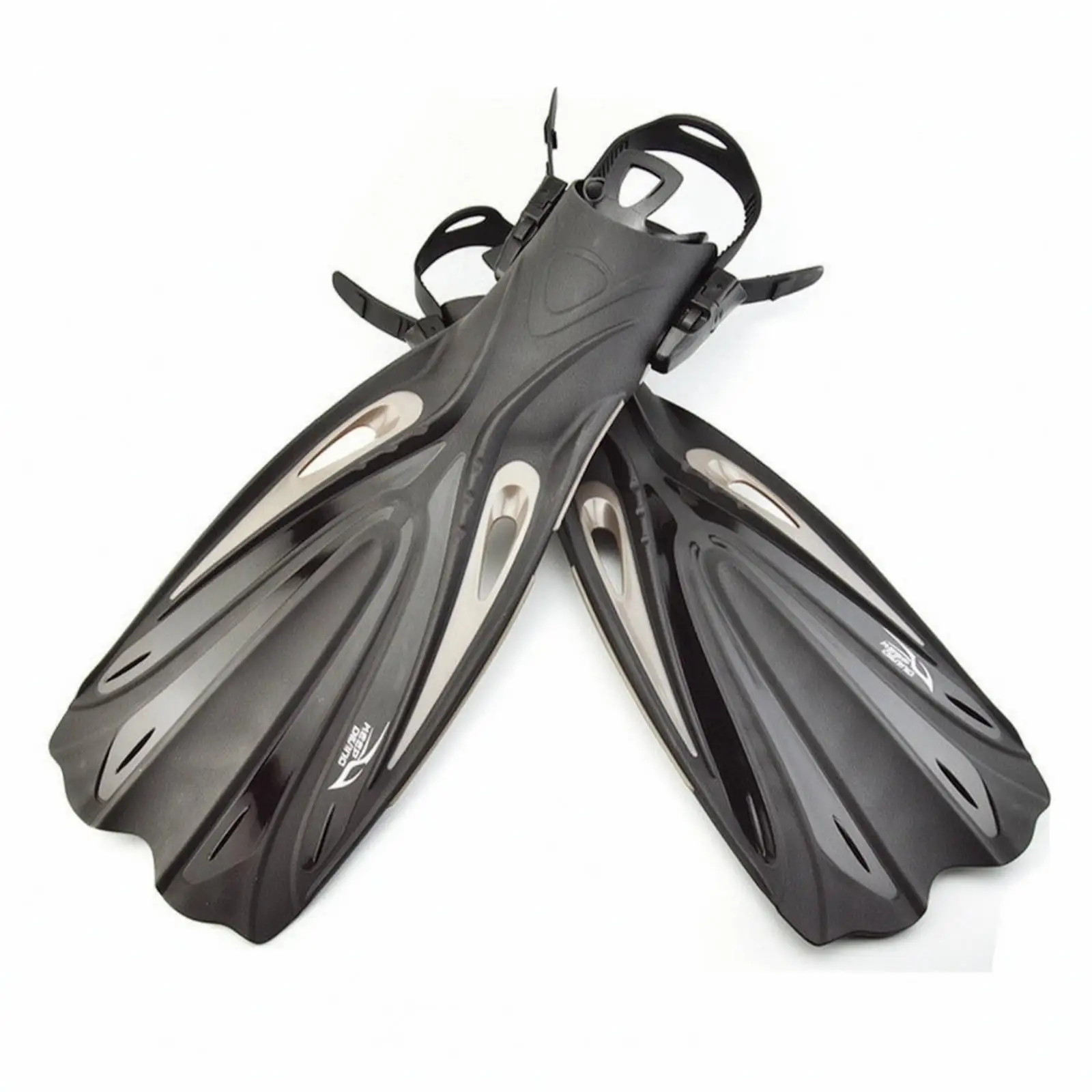 Open-Heel Fins with Adjustable Straps High-Performance for Divers