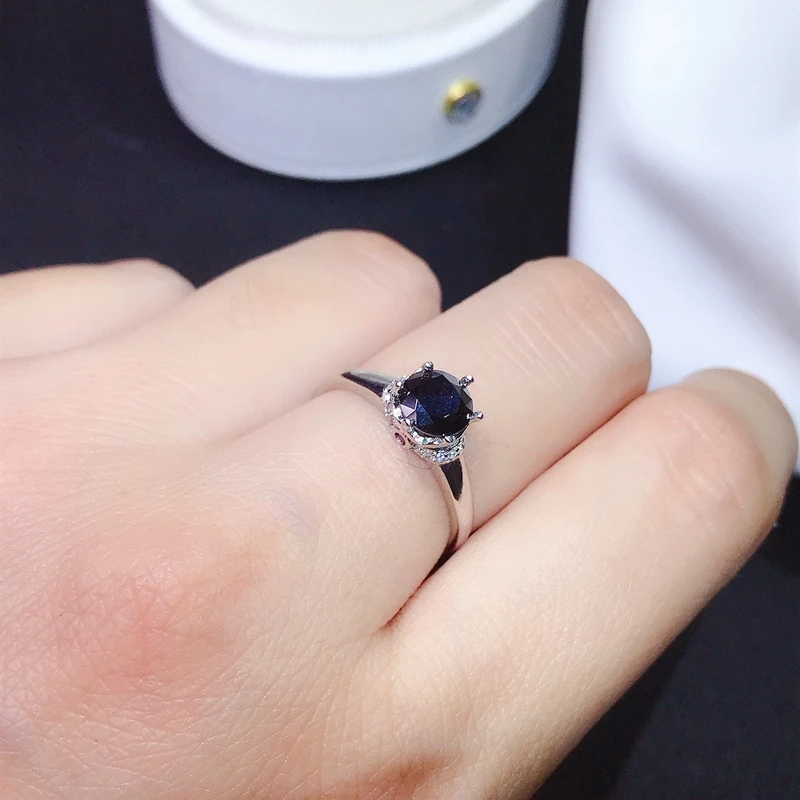 Black moissanite  Personality design  New ring, 925 Sterling silver,1 carat  Diamond D VVS1