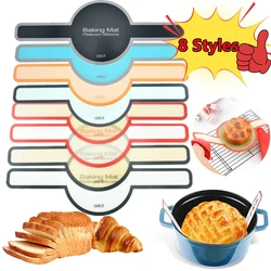 8Style Silicone Baking Mat For Dutch Oven Bread Baking Long Handles Sling Non-stick Kitchen Baking Pastry And Bakery Accessories