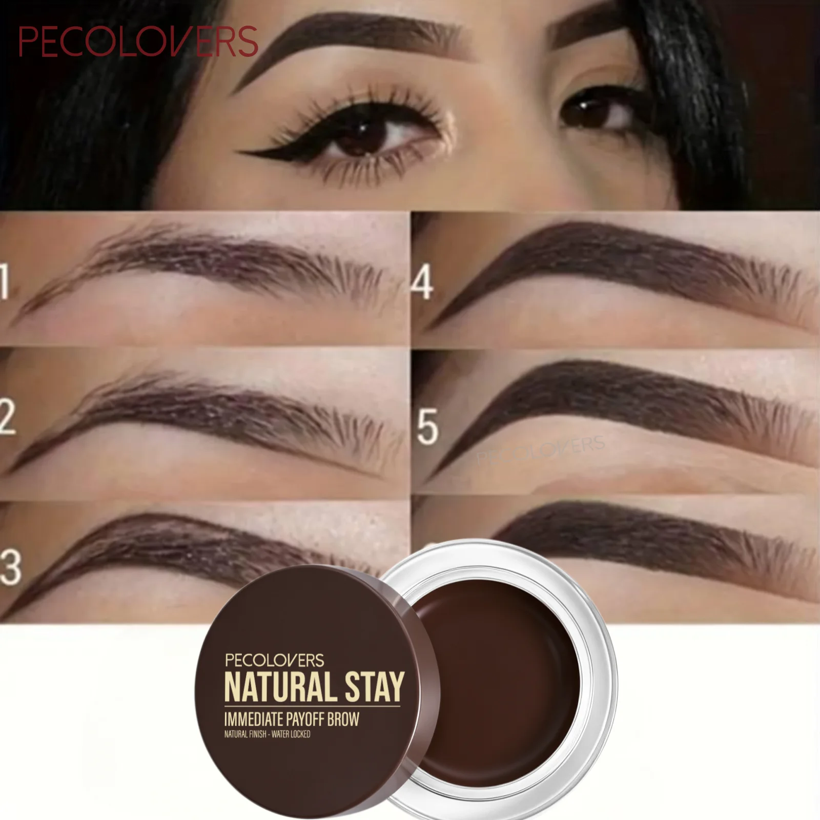 1PC 3D Brow Styling Wax, Multiple Color Options, Waterproof, High-pigmented Wild Brows, Suitable for Daily and Party Makeup