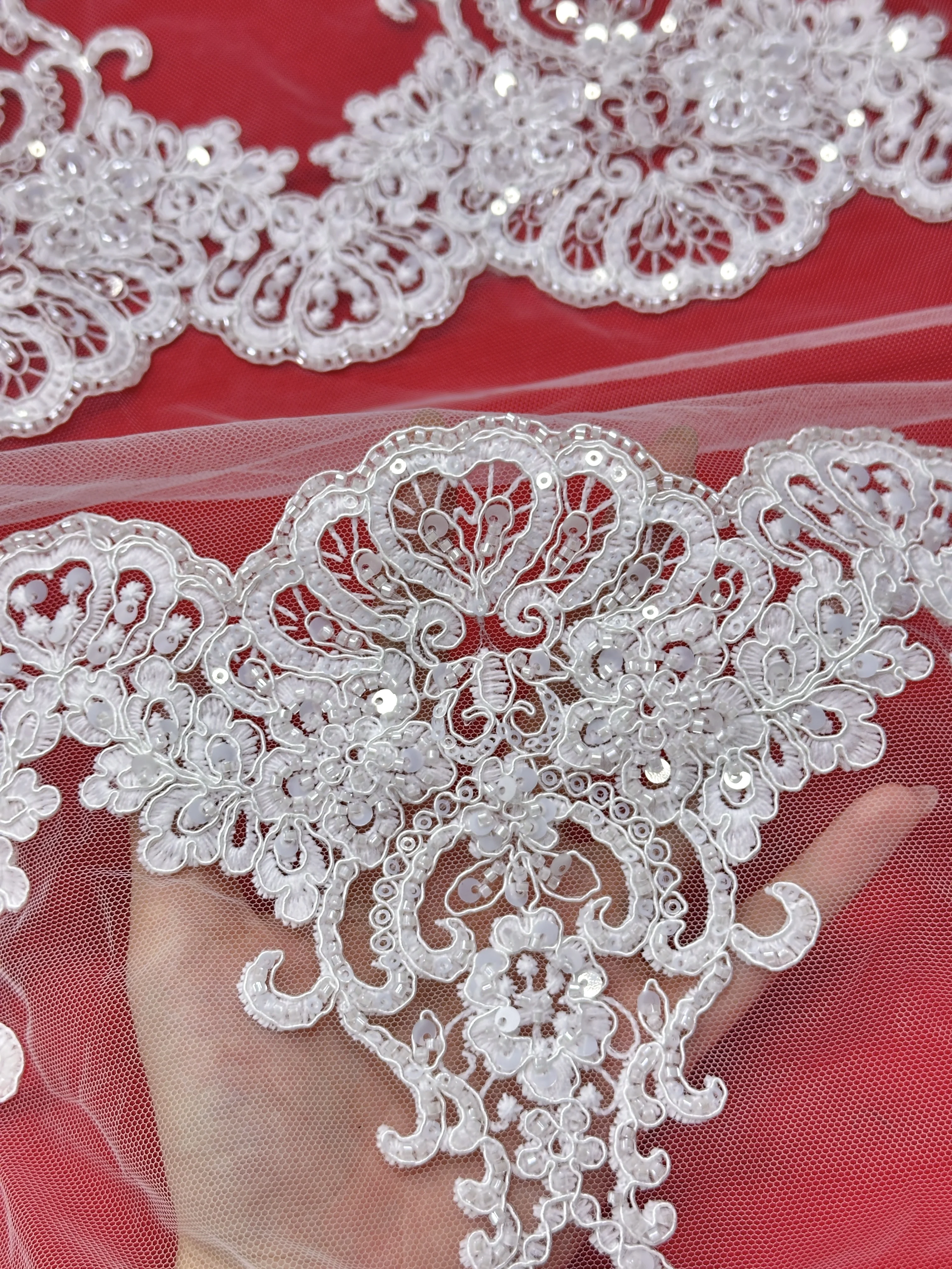 Классический французский стиль, нигерийский тюль, сетчатое кружево, европейский стиль, свадебное платье, материал, европейское свадебное кружево