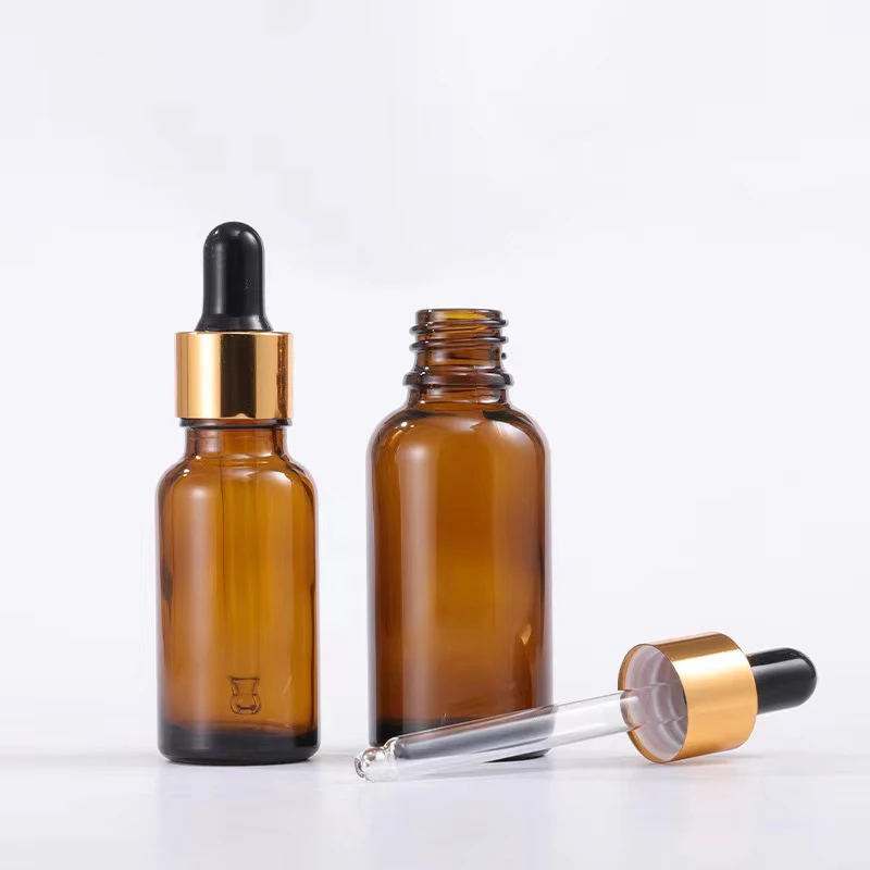 

14pcs 30/50ml Empty Dropper Bottles Amber Essential Oil Aromatherapy Liquid Cosmetics Dispensing Glass Pipette Refillable Bottle