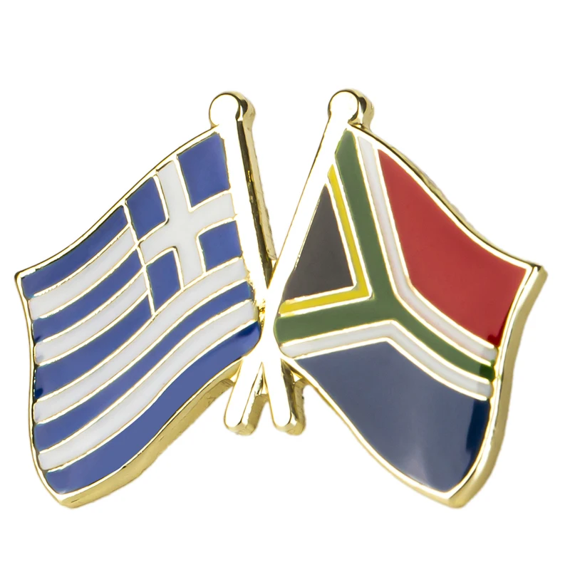 

Greece & South Africa Friendship Flag Lapel Pin Friendship Flag Badge Flag pin