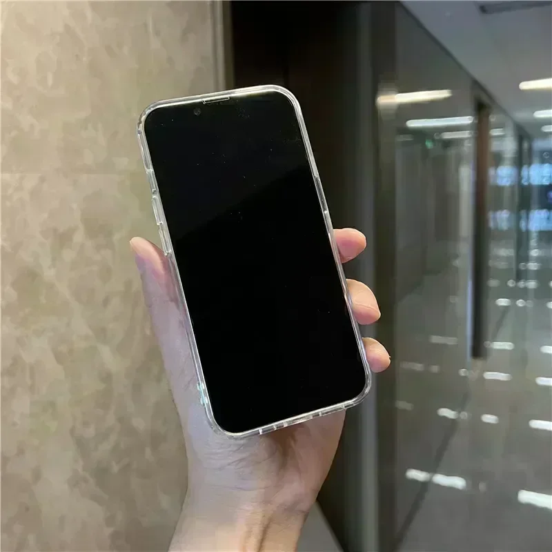 Para Magsafe funda de carga inalámbrica magnética para iPhone 15 14 13 12 11 Pro Max Mini XR X XS MAX 7 8 15 Plus contraportada a prueba de golpes