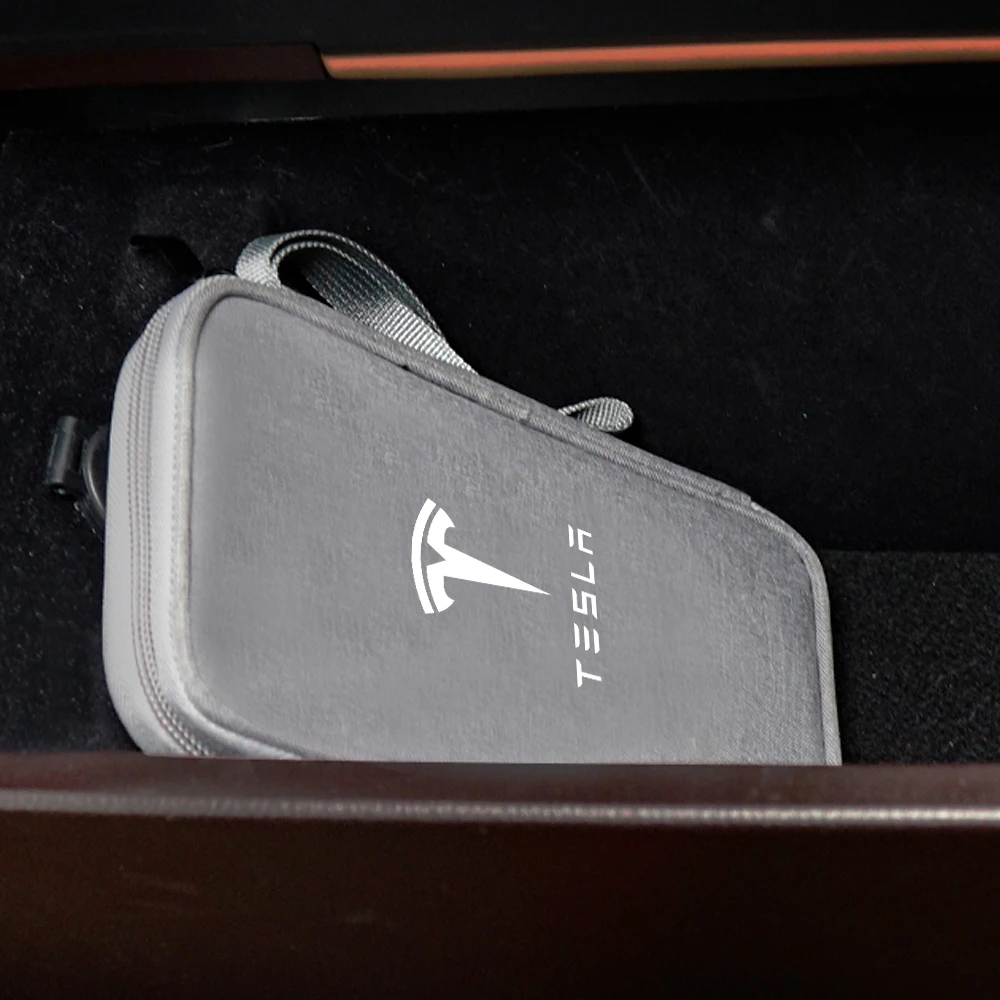 1pc For Tesla Model S 3 Y 2012-2023 2013 2016 2017 2020 2021 Highland Y Car digital Supplies Storage bag USB Cable Storage Box