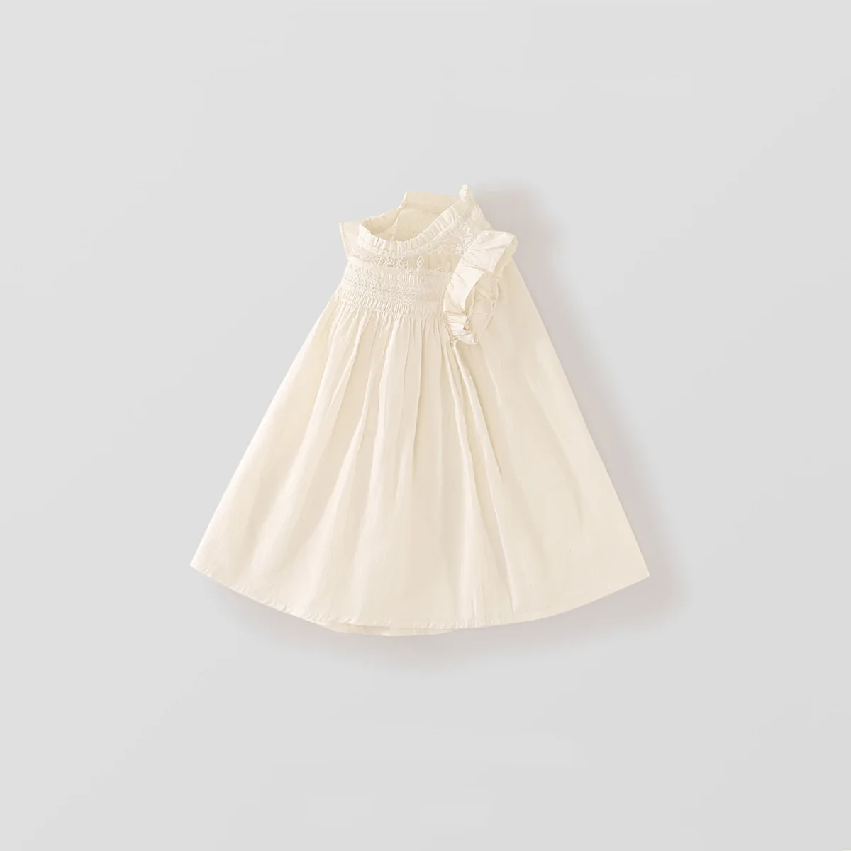 Girl Dress Summer French-style Girl's Dress Cute Beige simplicity Dress Children tailored princess dress Girl Clothes 2-7 Years
