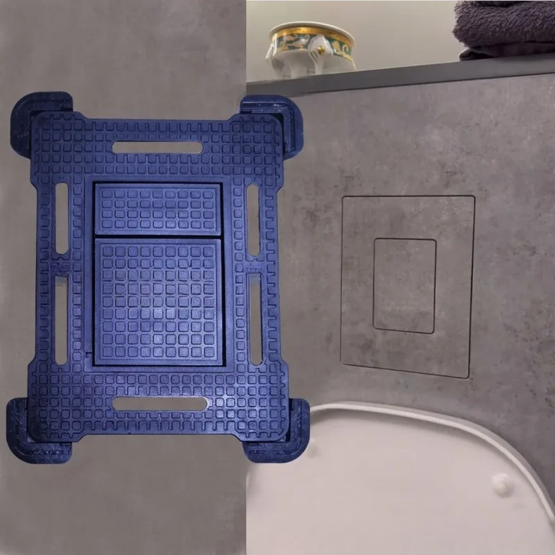 Tileable Pneumatic Flush Panel Wall Hidden Toilet Tank Cover Plate Waterproof Durable Bathroom Replacement Parts