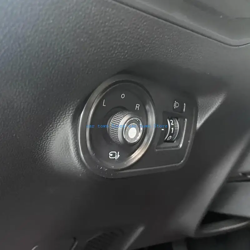 RXJE متوافقة مع MG4 EV2022-2024 مفاتيح المصابيح الأمامية السيارة تغطية تقليم ملصقات التزيين الداخلية ألياف الكربون ABS #5