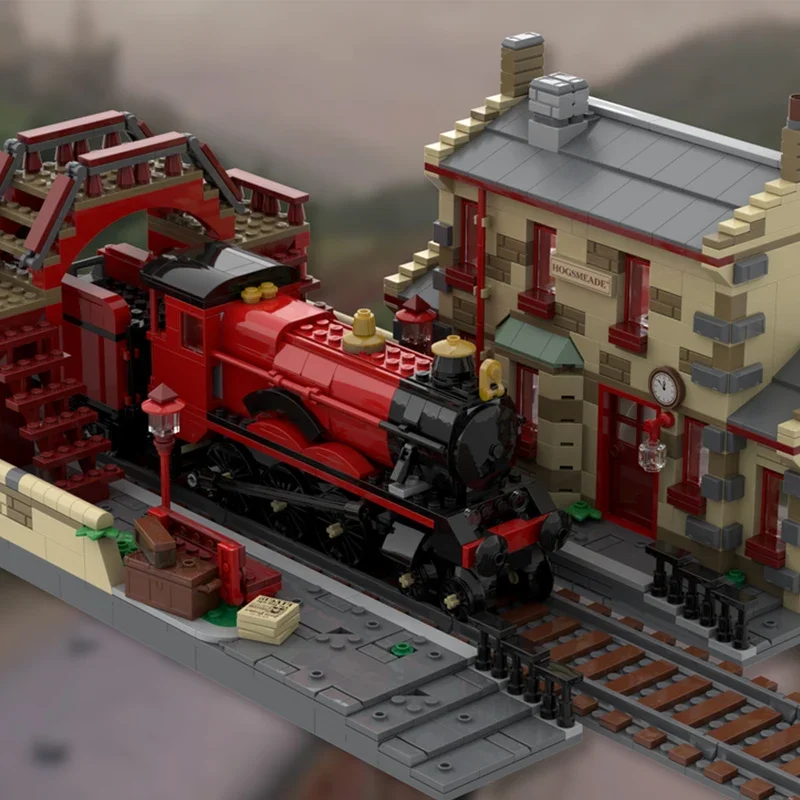 920 sztuk Moc 76423 magiczny film miasto Hogsmeaded dworzec kolejowy kamień filozoficzny zestawy architektury klocki zabawki dla dzieci prezent