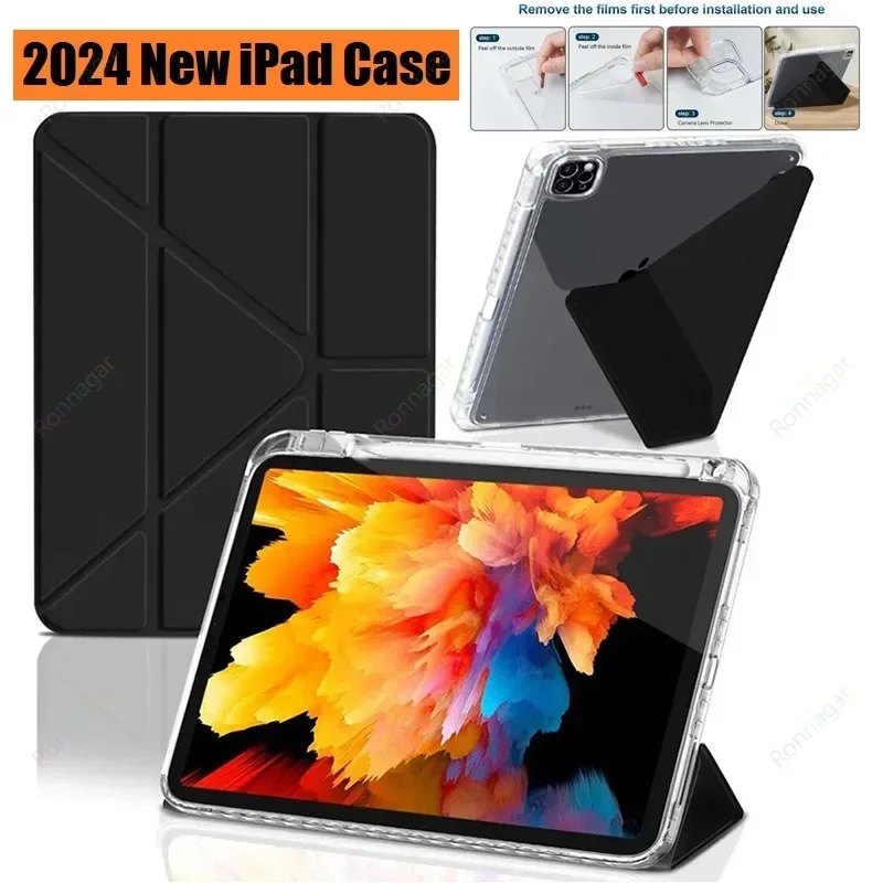 

Y Flip Case For iPad Air 11 13 inch Case 2024 iPad Pro11" 13" M4 M2 Funda iPad10th 9th 10.2 Air4 5 10.9 Pro12.9 6th 5th 4th Case