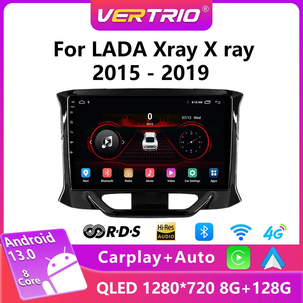 Android 13 For LADA Xray X Ray 2015 2016 2017 2018 2019 Car Radio Multimedia Video Player Navigation Stereo GPS 2 Din Head Unit