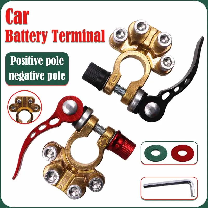 

Клемма автомобильного аккумулятора 12 В 24 В, быстроразъемный зажим, 4-контактные разъемы верхней стойки для грузовика, внедорожника, лодки