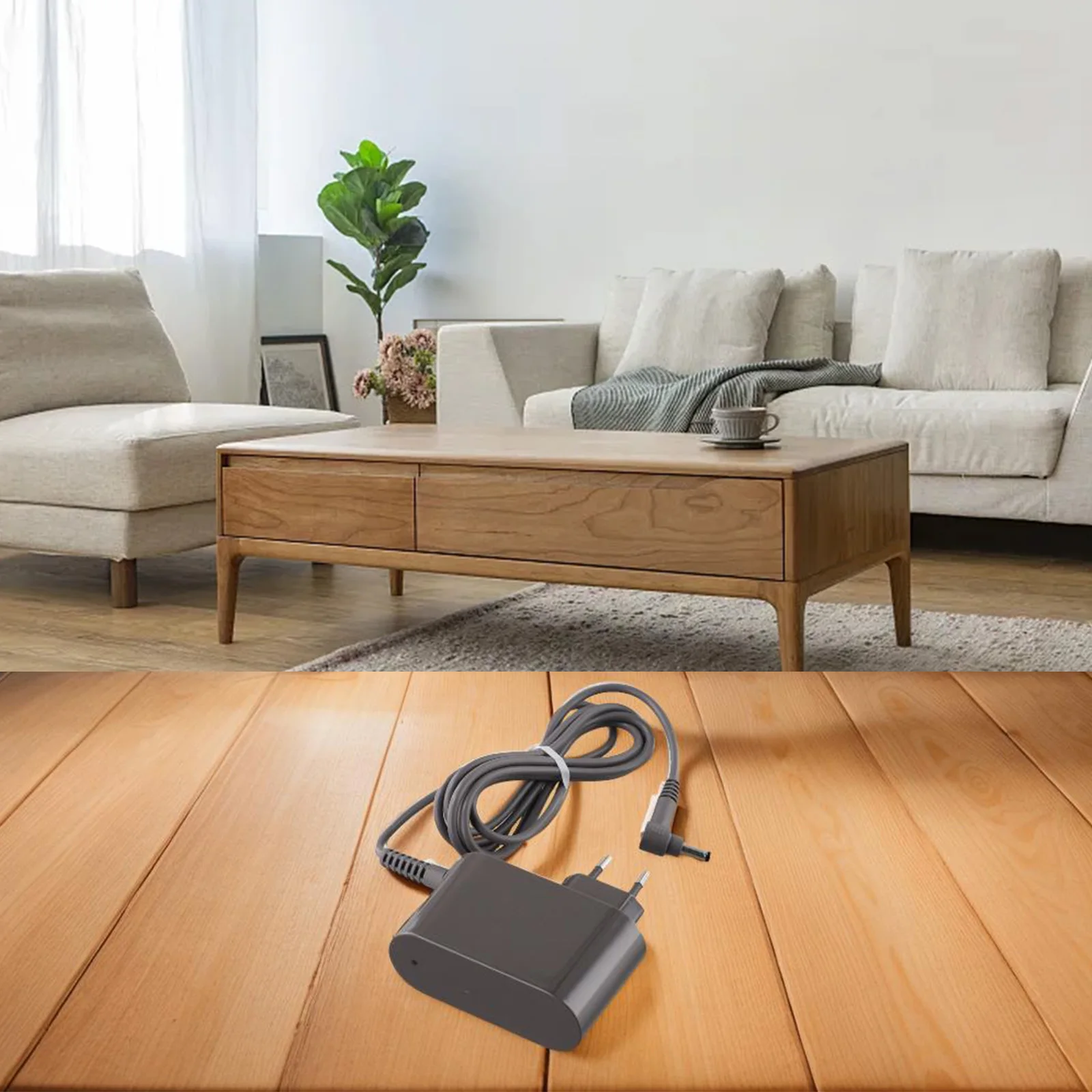 8*5*4cm 30.45V Power Cord Power Adapter For Cleaning Device Cord Management Plug-and-Play Design Compatible With Various Models
