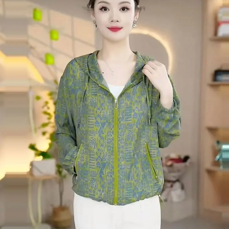 

plus Size Women's Summer New Style Sun Protection Outerwear Loose Personality Top Mom's Clothing Fatty Increased Large Size
