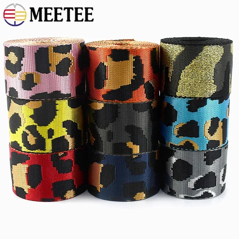 1-5Meters 50mm 1.5mm Thick Nylon Webbings Tapes Bagpack Strap Ribbon for Clothes Bags Decorative Belt Sewing Accessories