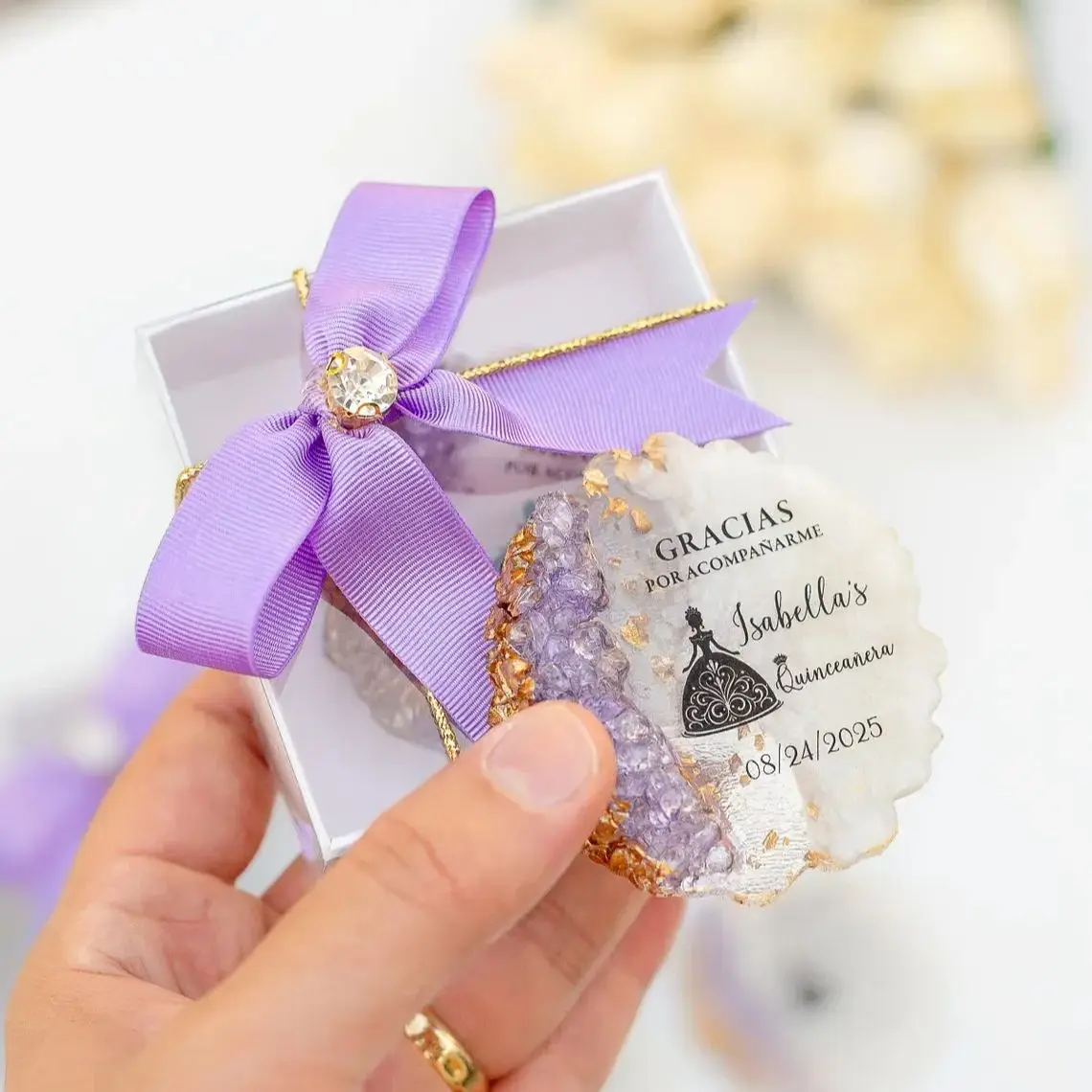 Quinceanera Guest Magnet Favors, Sweet 16 Party Favor, Mis Quince Anos, Sweet 15 Recuerdos