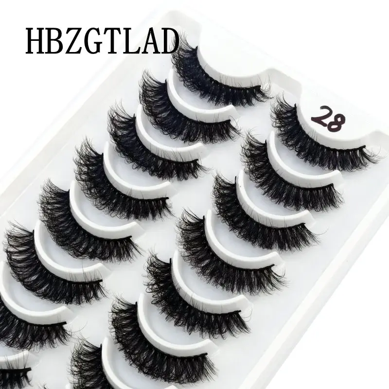 HBZGTLAD Russische Streifenwimpern, 10 Paar, 3D-Nerzwimpern, natürliche Wimpern, dramatische falsche Wimpern, Großhandel, Wimpernverlängerung – Detail 15