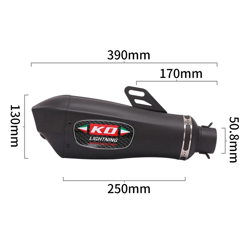

Universal Motorcycle Exhaust Baffler Tips DB Killer Modified For 2inch Tail Muffler Pipe Silencer Stainless Steel System