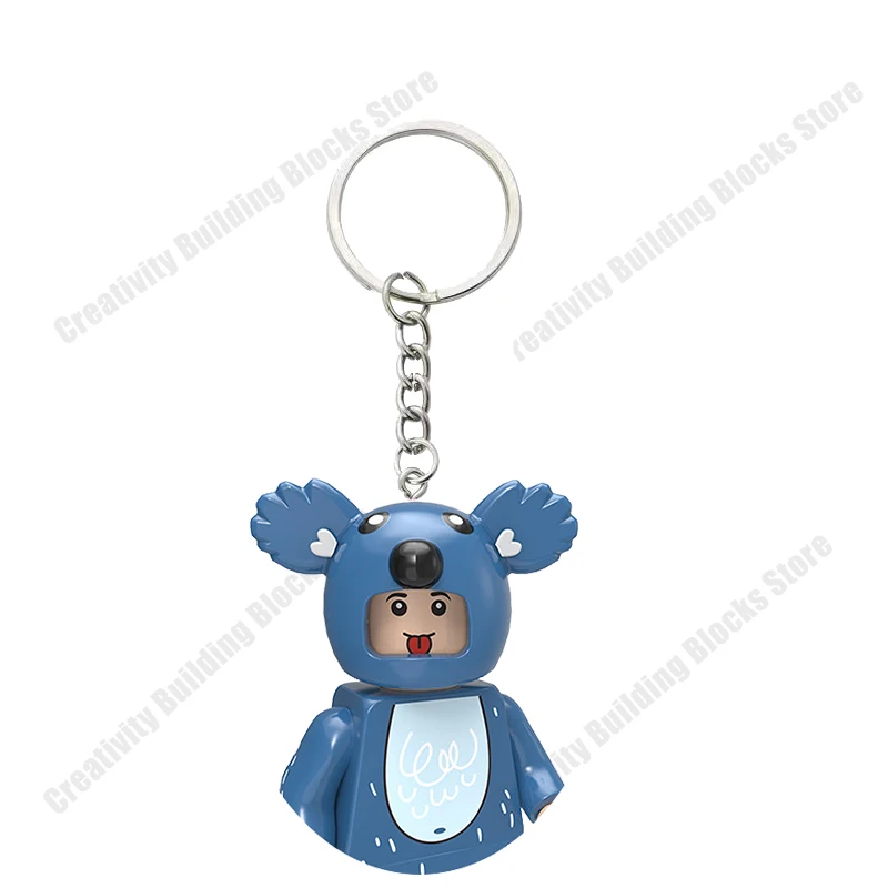 2pcs/set hot selling keychain couple series girl boy 3D model DIY building block toy model children\'s toy gift