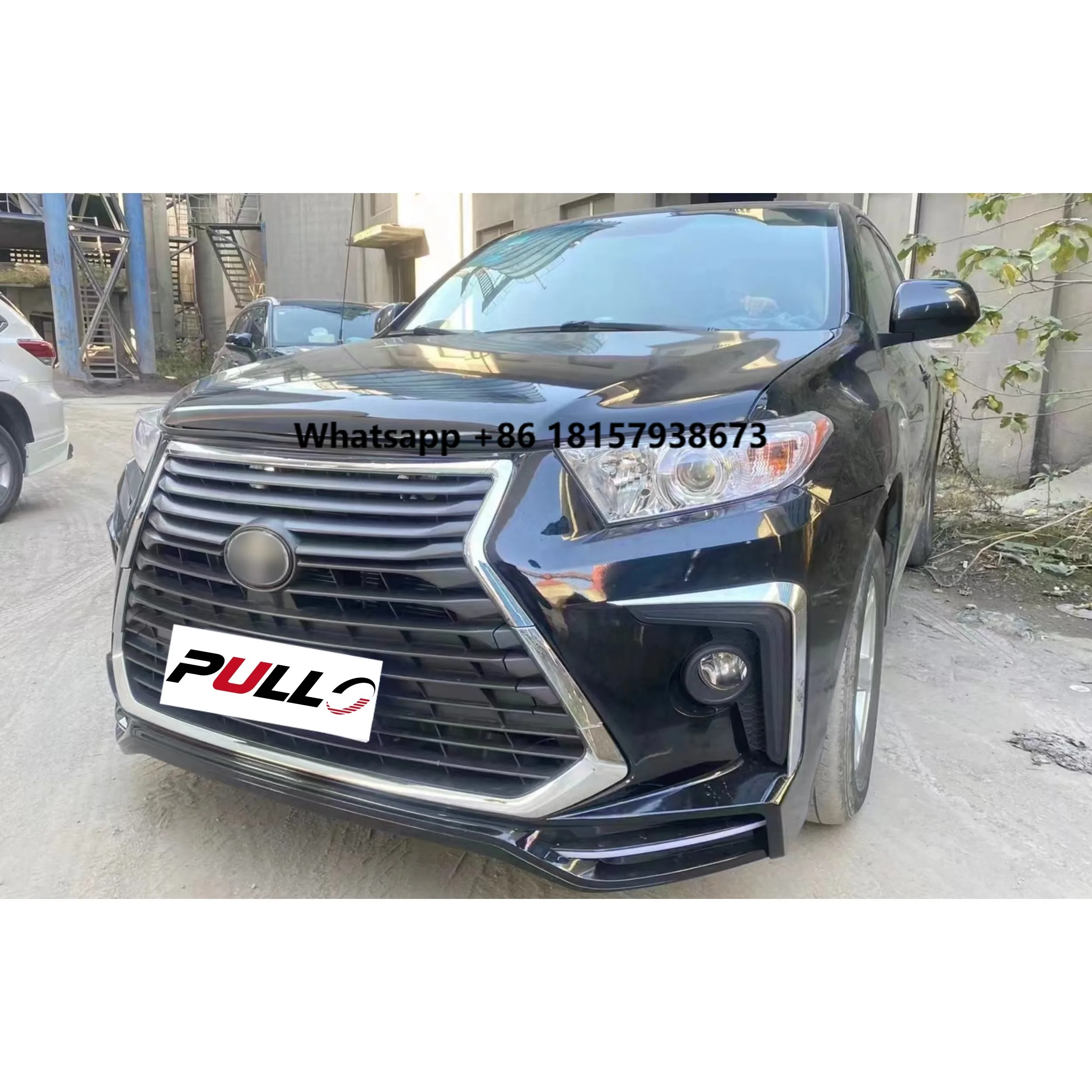 

Car Bumper Body Kit Suitable for Highlander 2012-2014 Upgrade to Lexus Model Front and Rear Bumper Assembly with Grille Optional