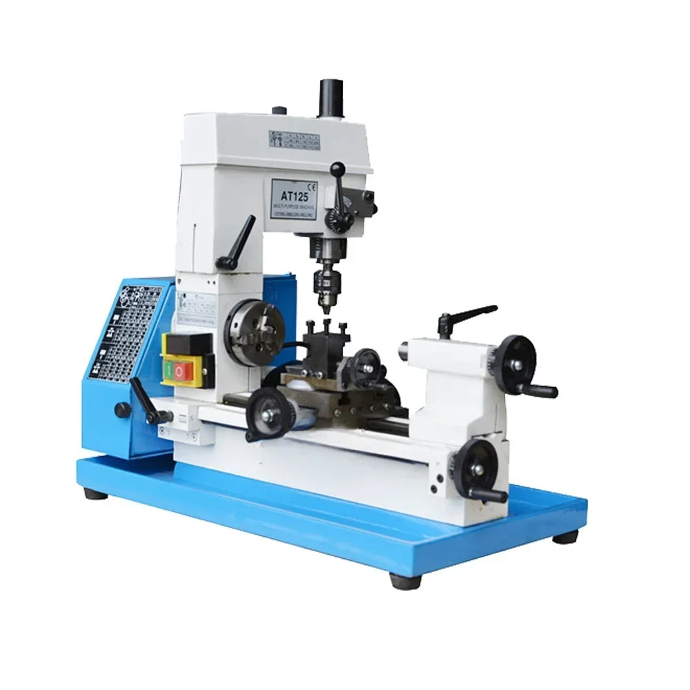 

AT125 Micro Multifunctional Lathe Bench Drilling Milling Machine Tool Hot Sale Household for Wood Plastic Soft Metal Working