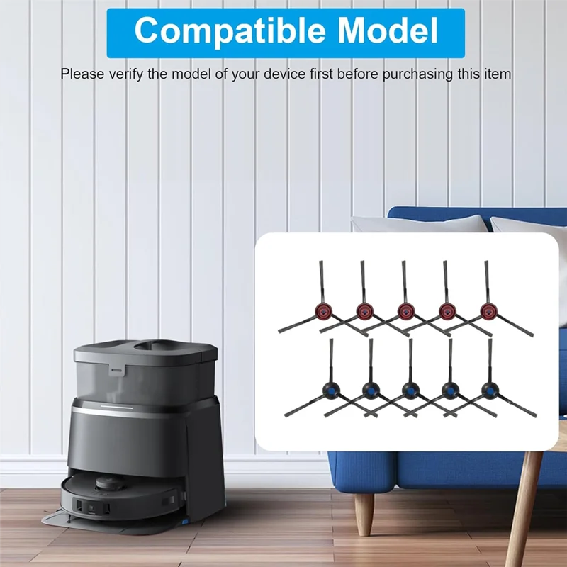 A01M-10 шт. боковые щетки, совместимые с Ecovacs Deebot T30 Pro Omni/T30pro, запасные части для робота-пылесоса