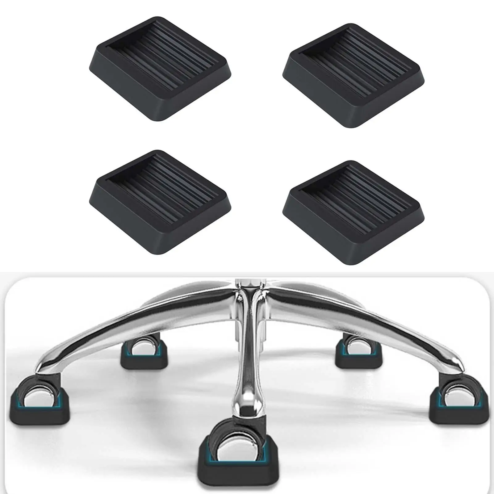 

Set of 4 Furniture Cups Bed Frame Wheel Stoppers Floor Protector for Chair