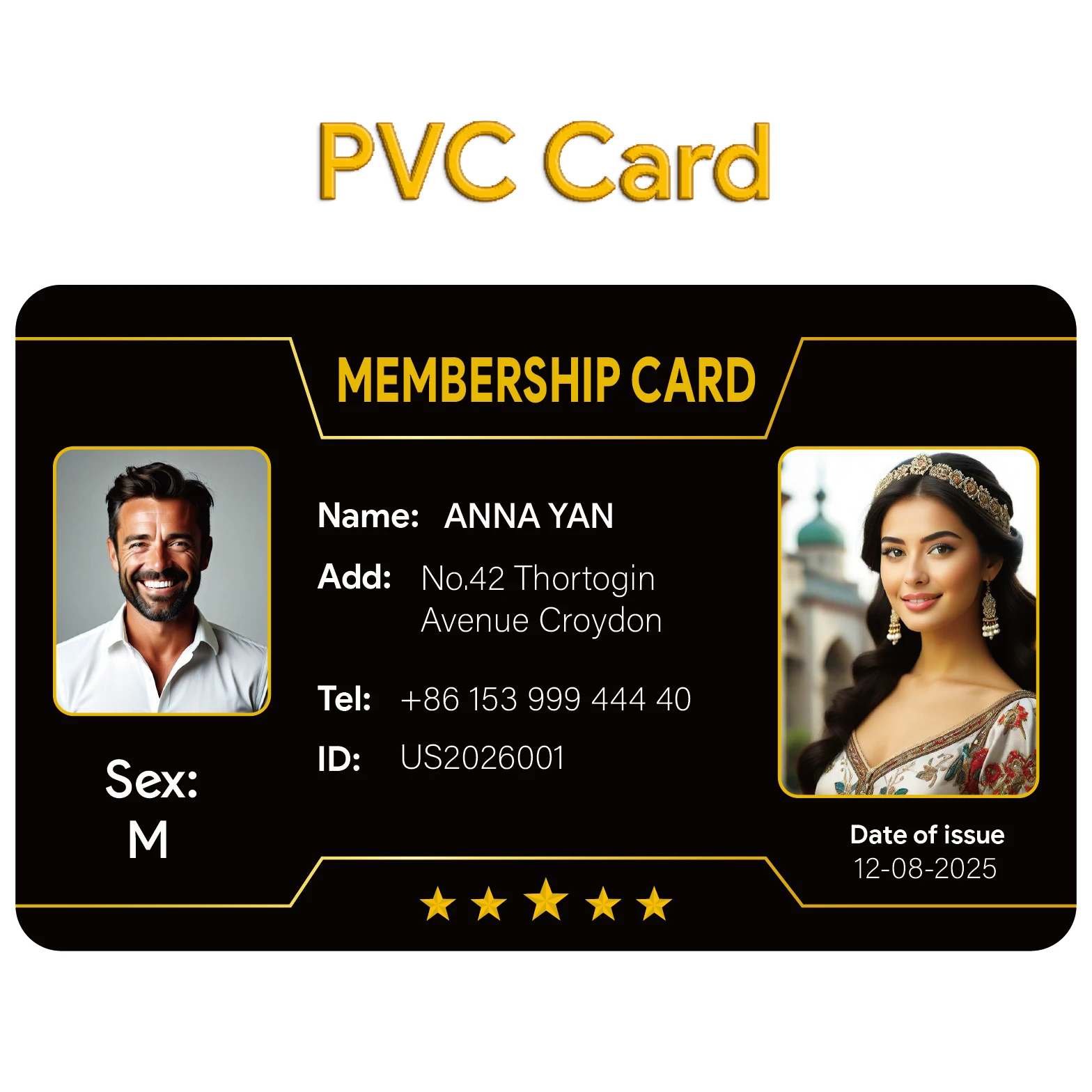 Benutzerdefinierte 1-teilige Fan-Club-Mitgliedskarte aus PVC-Kunststoff, VIP-Loyalitätskarte für Einflussger, Unterstützer, Gedenk, weltweiter Versand