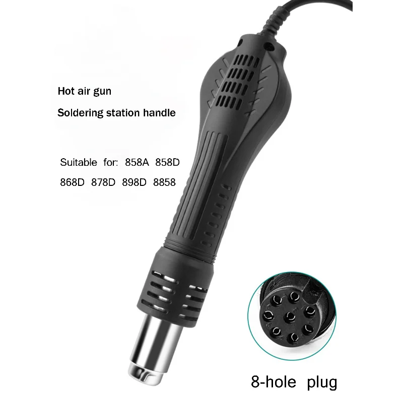 

8 Holes Hot Air Gun Handle BGA Rework Solder Hot Air Blower Heat Gun FOR 858A 858D 868D 878D 898D 8858 Soldering Station