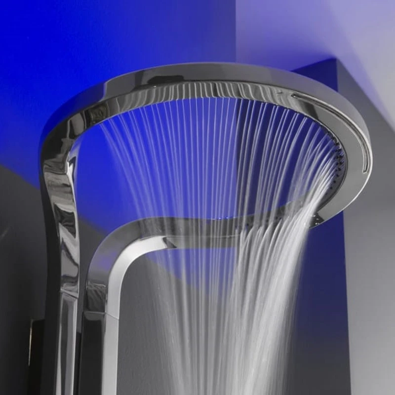 Tiktok Popular Waterfall Starry Sky Standing Shower Column Towers Wall Mounted Angel Shower Rainfall Shower Panel System