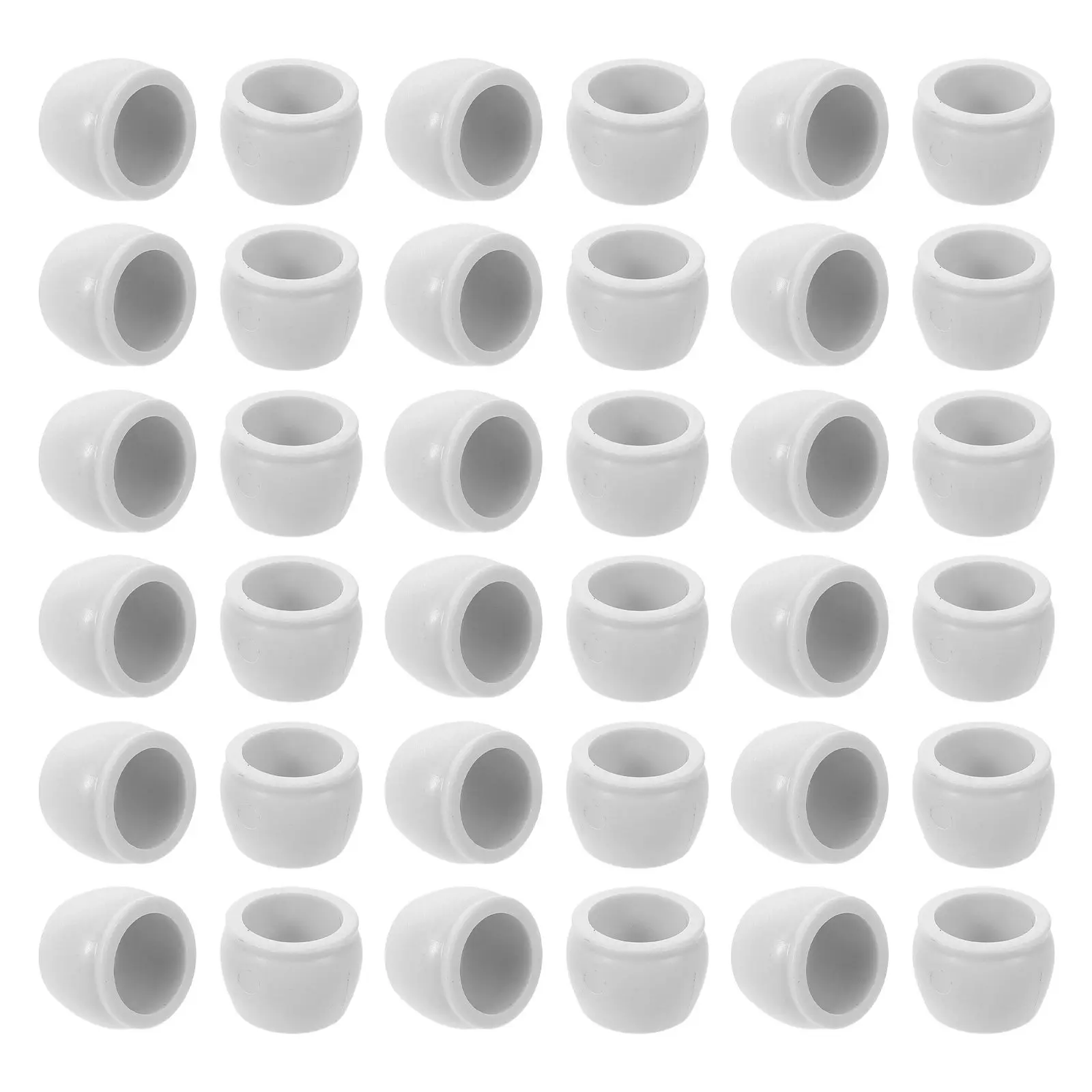 

50 шт. миниатюрных цветочных горшков для микроландшафта, реалистичные маленькие пластиковые кашпо для поделок, садовых аксессуаров, декора для улицы