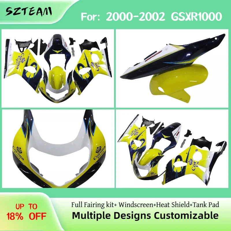 2000 2001 2002 for GSXR1000 Hot Style Fairing Kit GSXR 1000 00 01 02 Motorcycle Fairings Set Bodywork Panel Fit