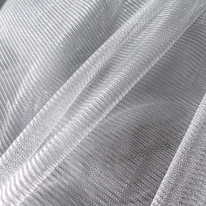 

Серебристо-серая сетчатая ткань с лазерной обработкой и блестящей нитью, мягкая, в современном стиле, для шарфов и одежды, полиэстер, ПУ...