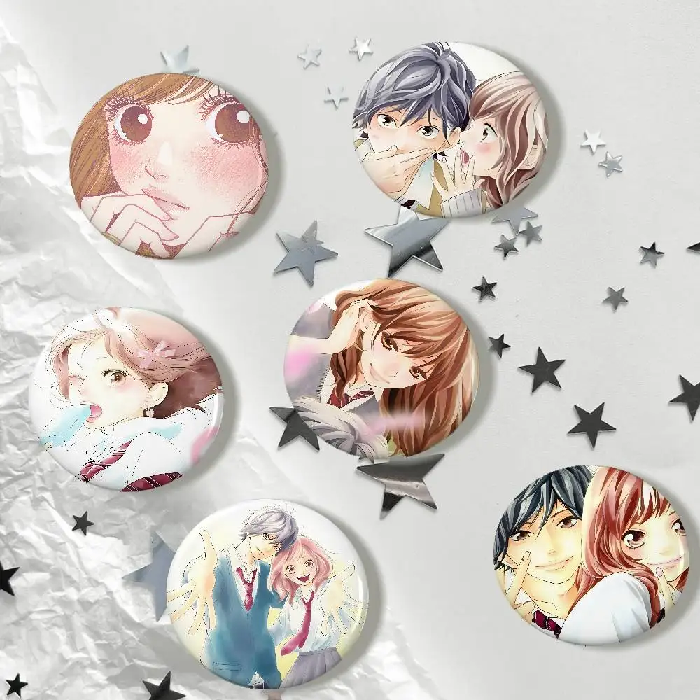 Ao Haru Ride Exquisite Tinplate Brooches Sleek Badge Lapel Pins For Bag Accessories Practical Souvenir Gifts