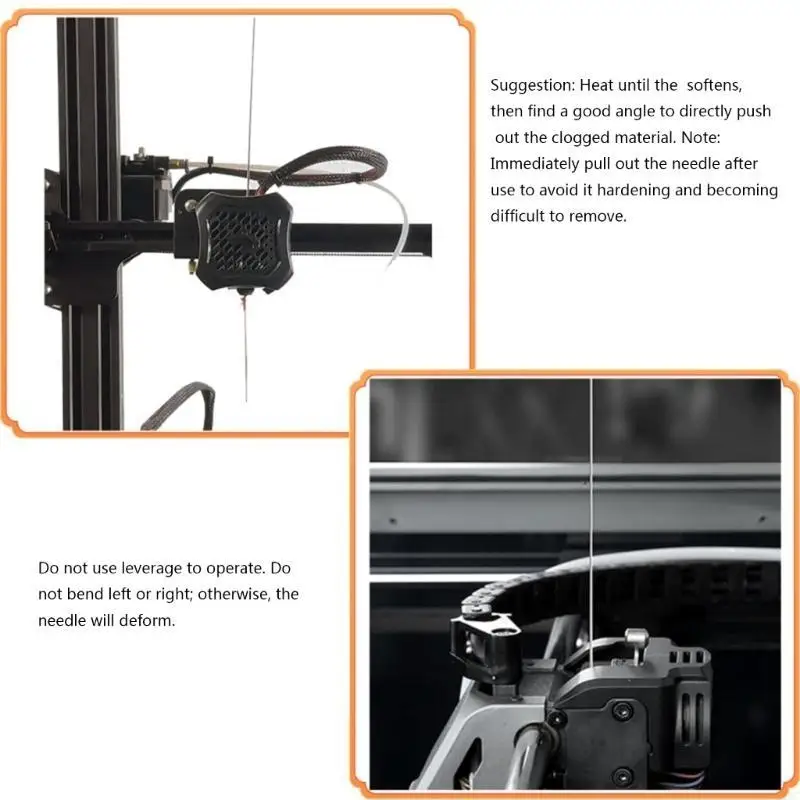 

Prolong Throat Piercing Needle Nozzle Cleaning Tool For 3D Printer 1.75mm Resin Filaments Removal And Maintenance