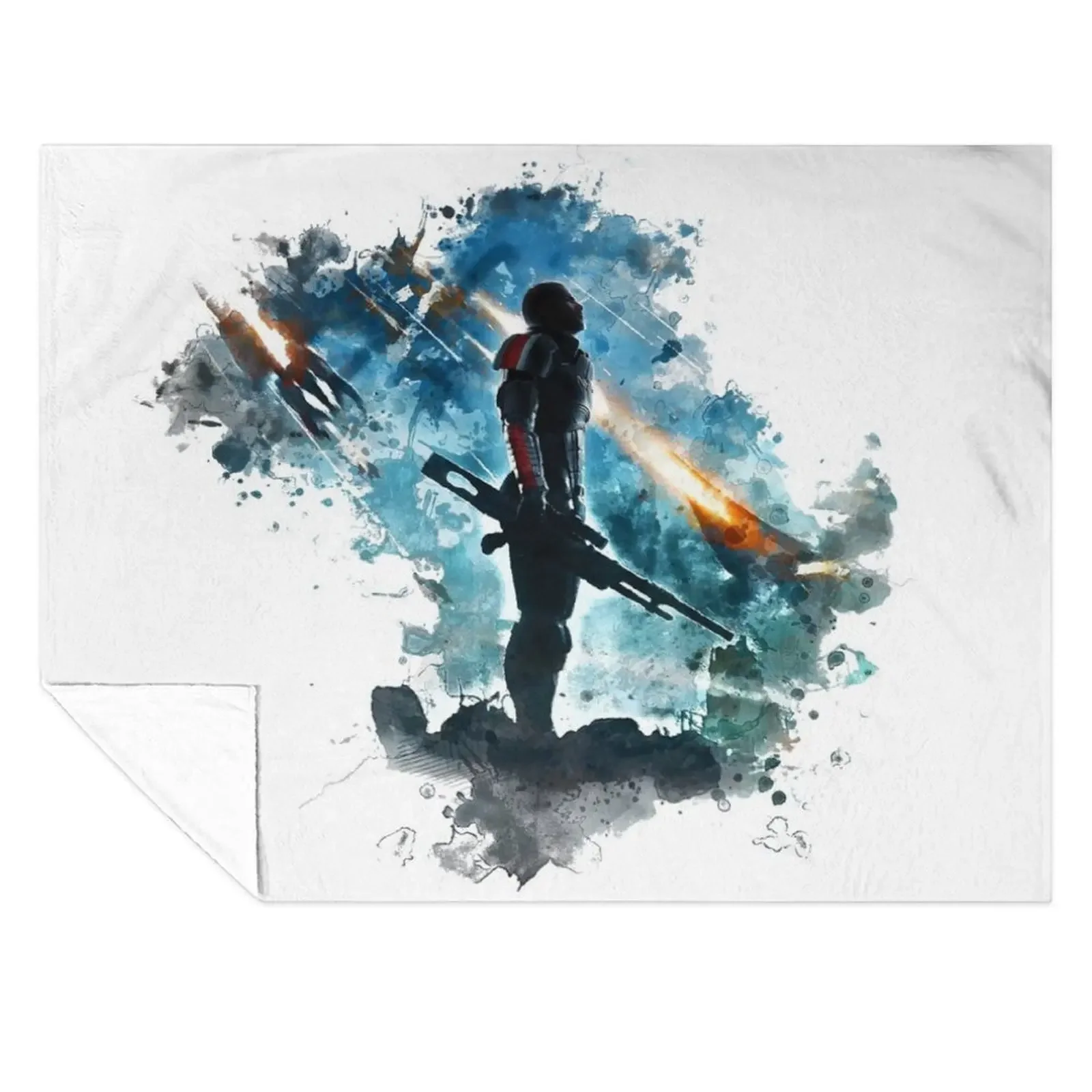 

Mass Effect Throw Blanket Thermals For Travel For Baby cosplay anime blankets ands Blankets