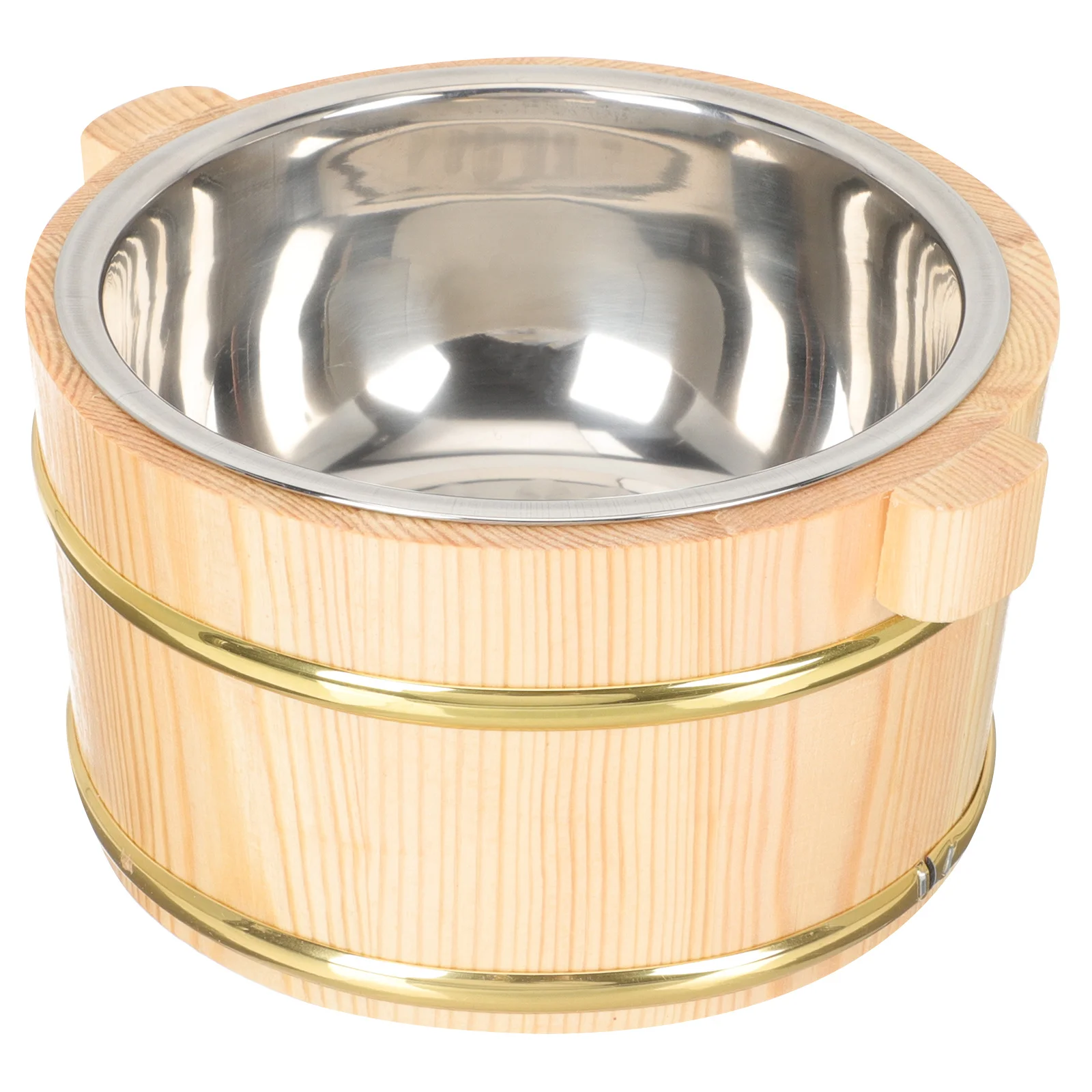 

Tub Food Storage Bucket Salad Stainless Steel Sushi Serving Japanese Rice Container